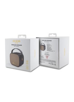 GUESS PU Wireless Speaker with Handle and 4G Leather Script Logo / Studio Quality Sound / Lightweight and Luxurious Speaker - Black  - Image 4