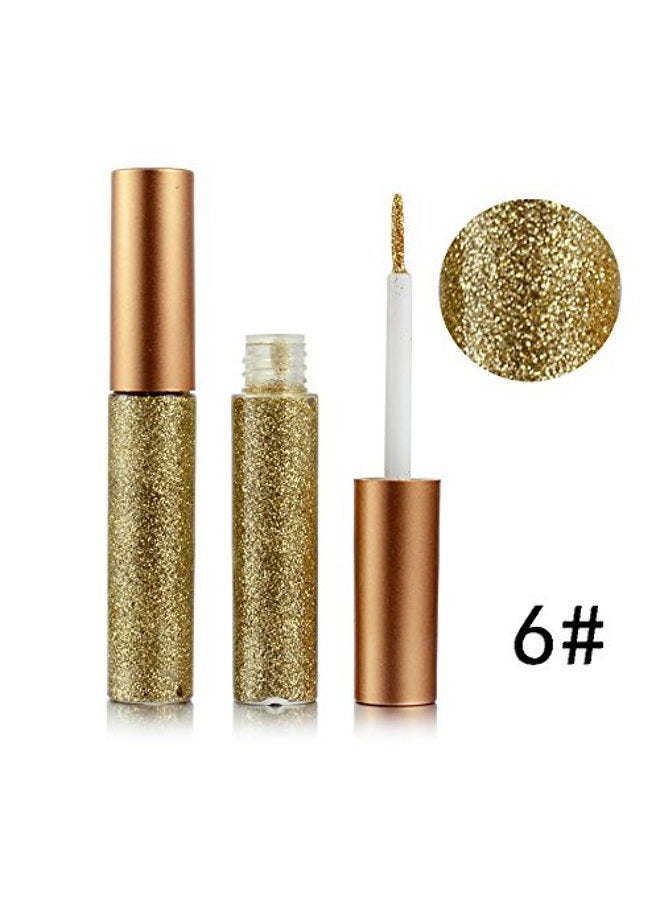 Semilyn Liquid Glitter Eyeliner 3 Color Metallic Glitter Sparkling Eyeliner Face Eye Cosmetic Glow Shimmer Makeup Glitter Eye Shadow Long Lasting Sparkling Eyeliner Eye Shadow Gold Brown,Silver and Pink - Image 4