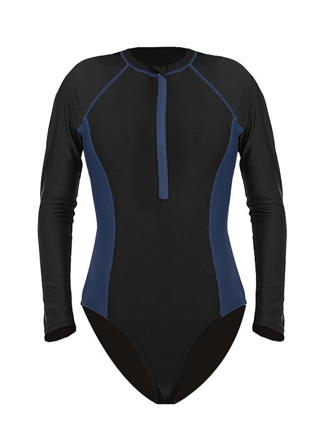 MARGOUN Long Sleeve One-Piece Swimsuit Front Zipper Bathing Suit Slim Fit Beachwear Push-up Swim Suit Surfing Swimming Suit Rashguard Surfing Wear Zipper Bikini M0039 - Image 3