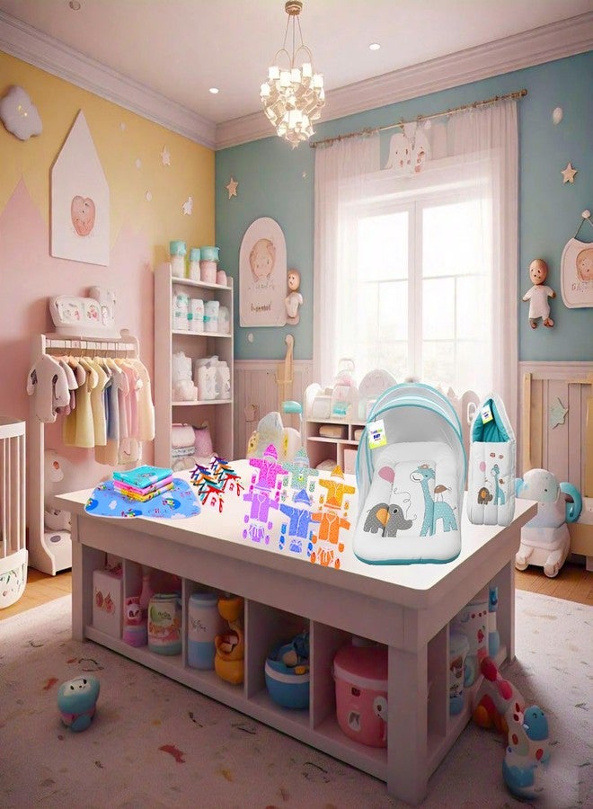 Toddylon New Born Baby Essentials Kit Combo Set (49 Items) | Newborns Baby Set 0–6 Months | Hospital Kit for New Born Baby | Infants Combo Set for New Born | Newborn Baby Clothes & Essentials (Blue) - Image 4