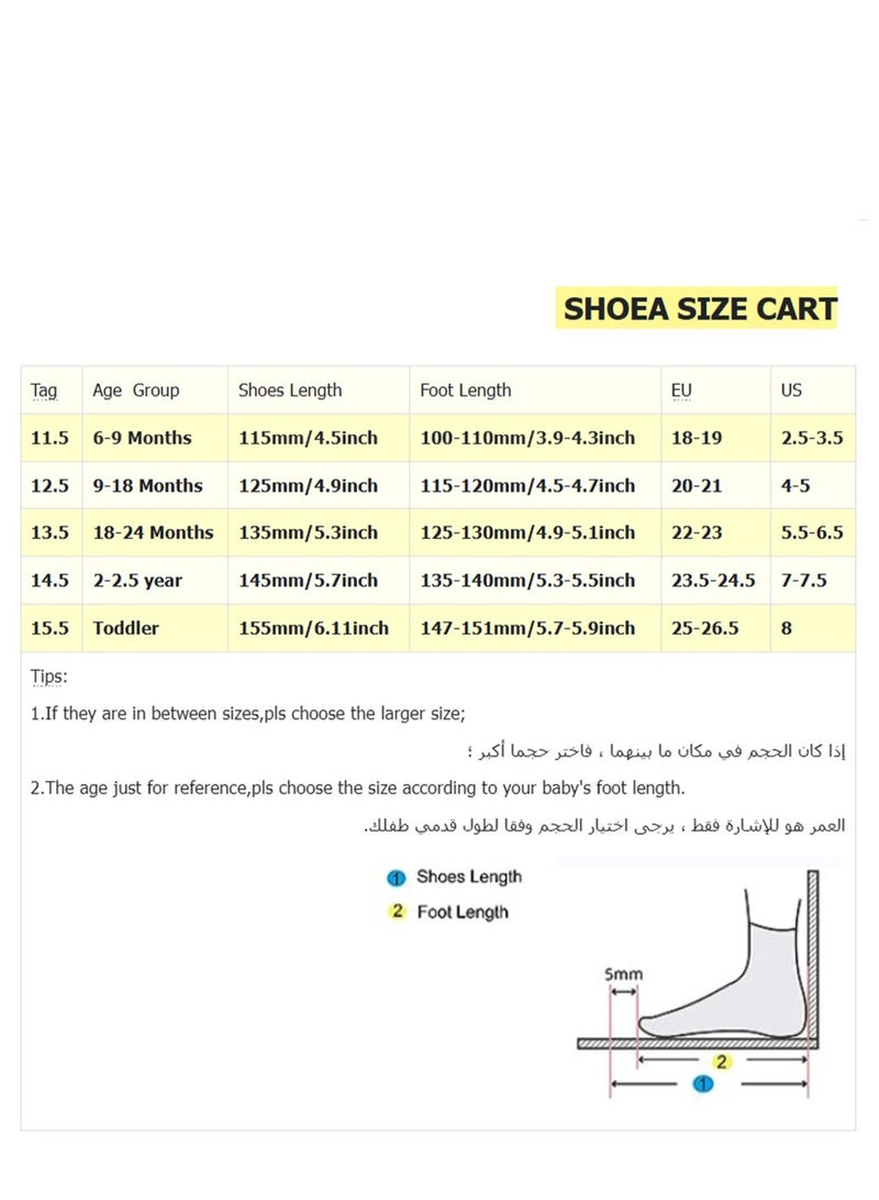 Trainers for Infant Toddler Boys Girls Shoes Breathable Mesh Soft Sole Lightweight Safer Non-Slip Toddler Sneakers Baby First Walking Shoes 6 - 36 Months - Image 5