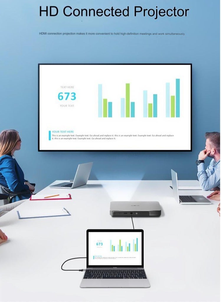 HDMI to USB C Cable 6.6FT,HDMI 2.0, HD 4K@60Hz, USB 3.1 C to HDMI 2.0 Cord, Thunderbolt 3/4 Compatible for iPhone 15 Pro/Max, MacBook Pro/Air 2023, iPad Pro, Surface Book 2, Galaxy S23 - Image 2