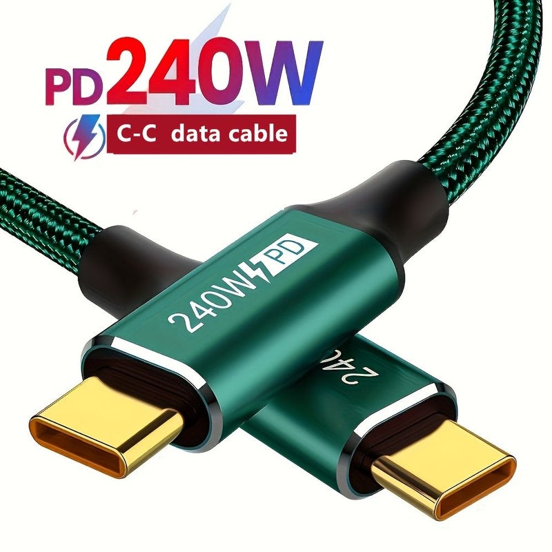 240W Type C To Type C Data Cable 118.11 Inch For Laptop Phone And Tablet - Image 4