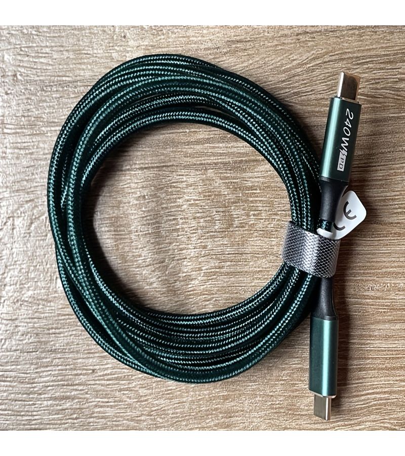240W Type C To Type C Data Cable 118.11 Inch For Laptop Phone And Tablet - Image 1