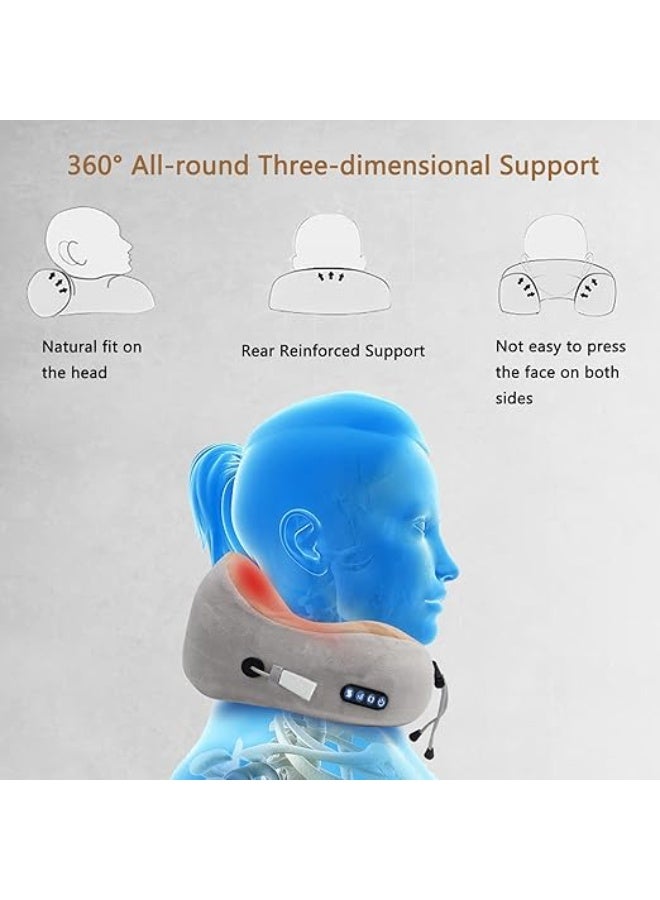 Neck Massager – Electric 3D Deep Tissue Kneading with 3 Modes & 3 Intensity Levels – Rechargeable Cushion Pillow for Home & Office Pain Relief - Image 3