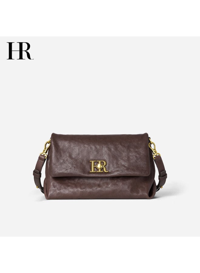 Hr Handbag, Women's Large Capacity Commuter Shoulder Bag, Vegetable Tanned Top-grain Leather Underarm Bag, Birthday Gift - Image 4