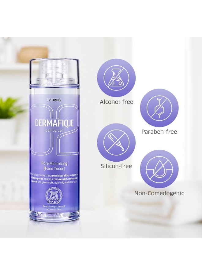 Dermafique Pore Minimizing Face Toner – 150ml, Toner for Oily Skin, Enriched with Glycolic Acid and Niacinamide, Skin Toner that Tighten Pores & Exfoliates Skin | Dermatologist Tested - Image 5