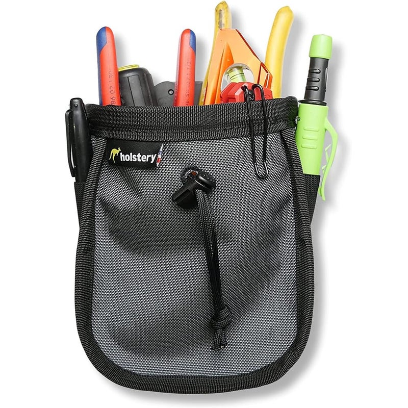 Holstery Joey Pouch PRO | Clip-On Tool Belt Bag for Tools, Screws, and Nails - Great for an Electrician, HVAC Tech, Plumber, Carpenter, Contractor, Handy Man, and Any Tradesperson - Metal Clip - Image 1