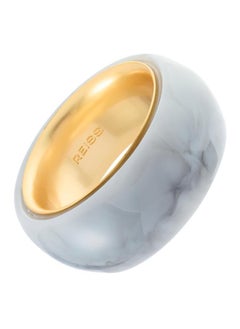 REISS Ciara: Curve Marble Bangle  - Image 3
