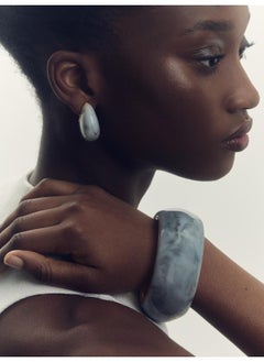 REISS Ciara: Curve Marble Bangle  - Image 5