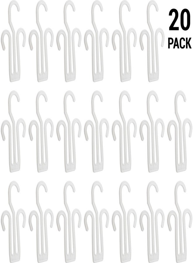 IFAMIO 20 Pack White Plastic Shoe Drying Shelf Hangers, Lightweight, Durable, Sturdy, Quick Drying, Ideal for Home, Store, Mall - Image 2
