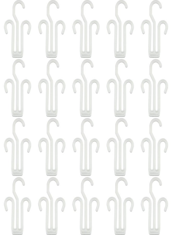 IFAMIO 20 Pack White Plastic Shoe Drying Shelf Hangers, Lightweight, Durable, Sturdy, Quick Drying, Ideal for Home, Store, Mall - Image 1