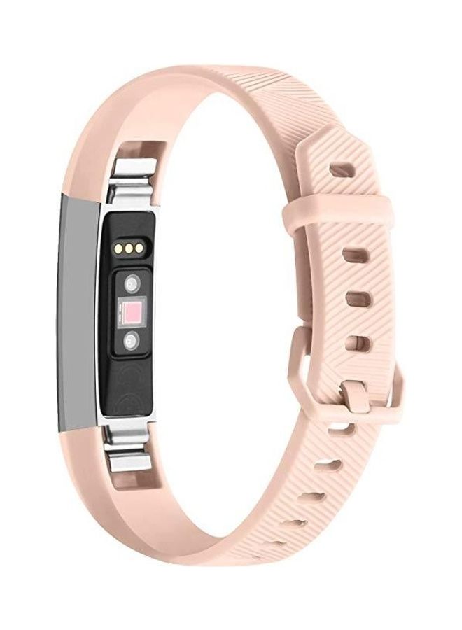 BGM Solid Color Silicone Wrist Strap For Fitbit Alta / HR Pink