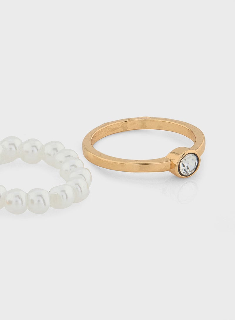 ELLA 3 Pack Mix Pearl Ring  - Image 3