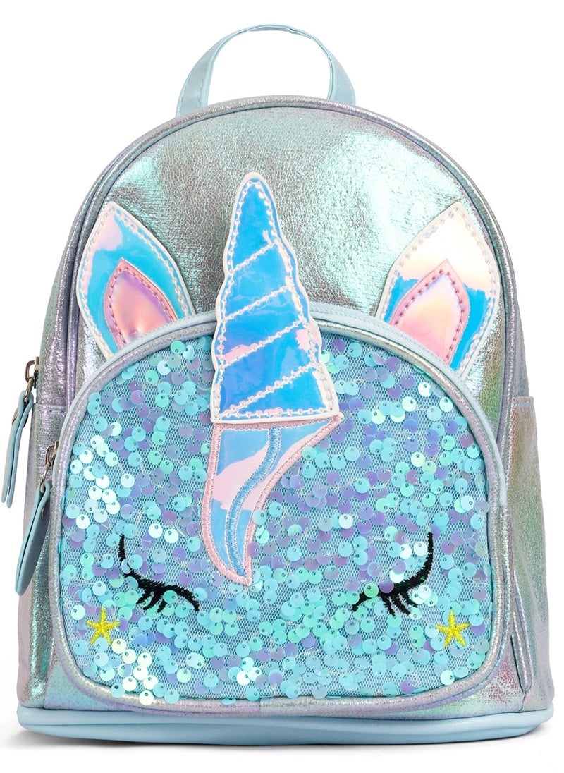 Eazy Kids Sequin School Backpack - Unicorn Green  - Image 1