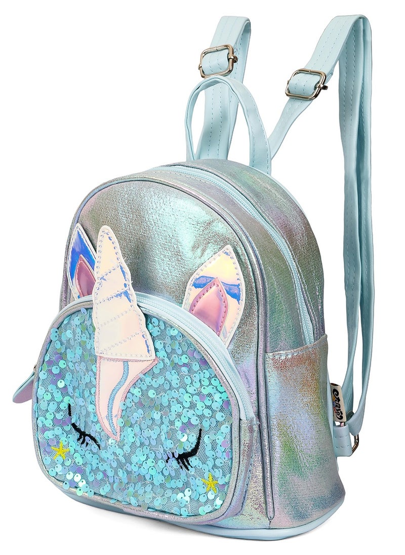 Eazy Kids Sequin School Backpack - Unicorn Green  - Image 3