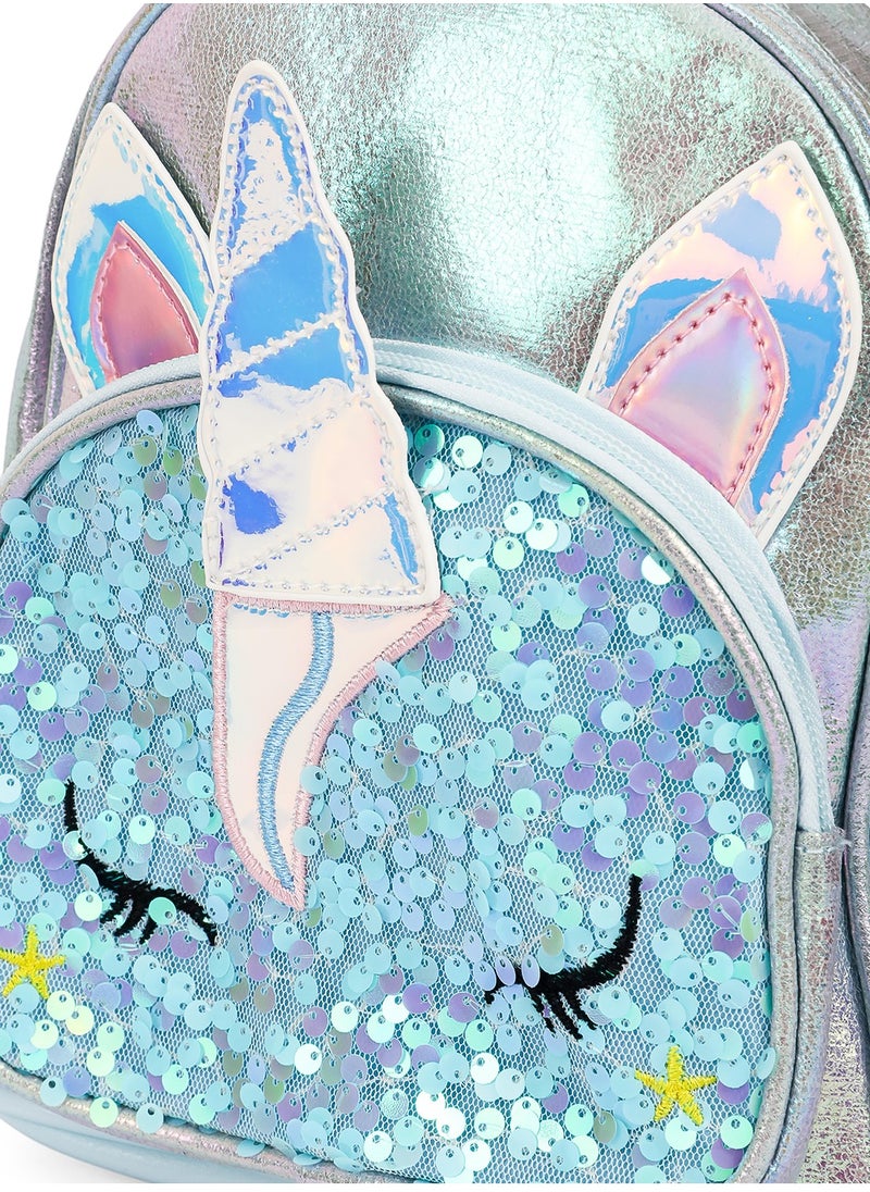 Eazy Kids Sequin School Backpack - Unicorn Green  - Image 4