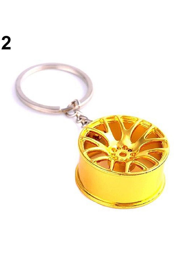 نيبمينينت سلسلة مفاتيح معدنية بتصميم عصري مبتكر على شكل عجلة مزودة بسلسلة