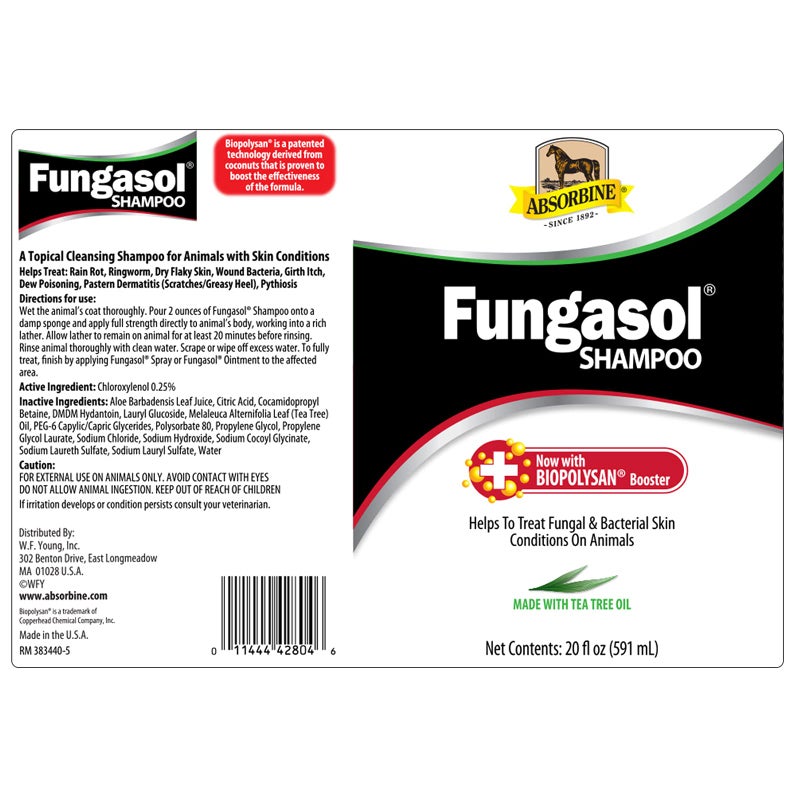 Absorbine Fungasol Shampoo, Treats Horse Skin Conditions, 20oz - Image 2