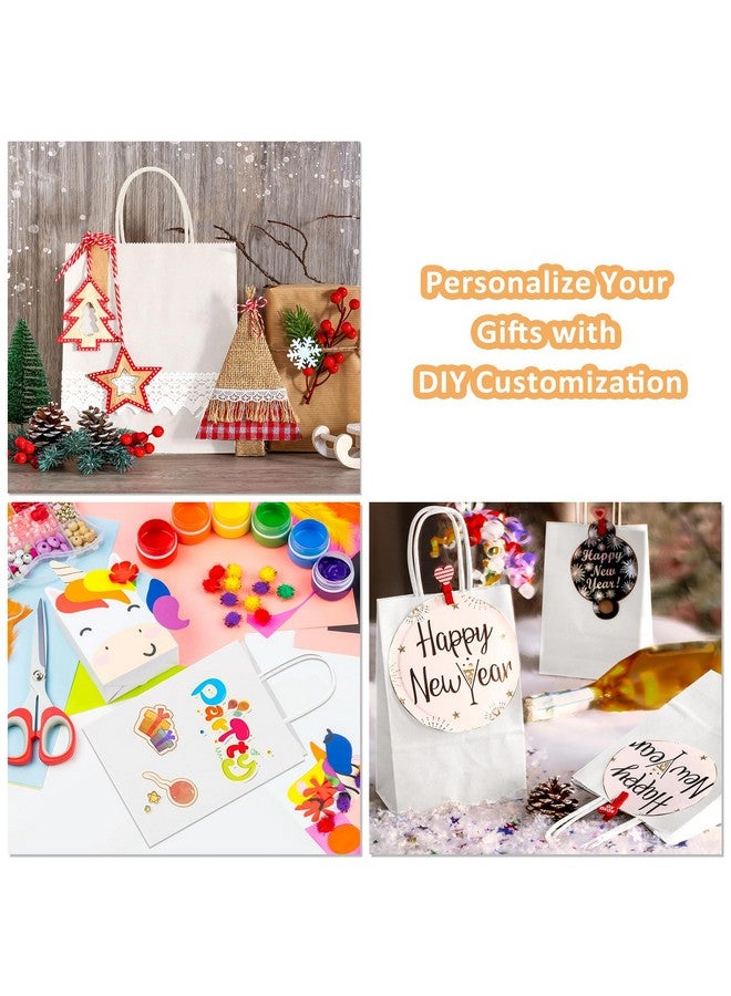 BagDream Gift Bags 10x5x13 25Pcs White Paper Bags Gift Bags with Handles Bulk Shopping Bags, Merchandise Bags, Retail Bags, Party Favor Bags, 100% Recyclable Paper Bags Sacks - Image 4