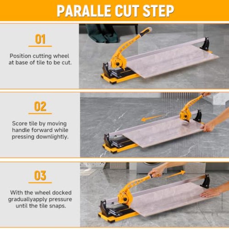 Hoteche 36"/900Mm Heavy Duty Tile Cutter, Top Professional Tile Cutter for Parallel and Angled 0°-60° Cuts, 16Mm Cutting Depth - Image 5