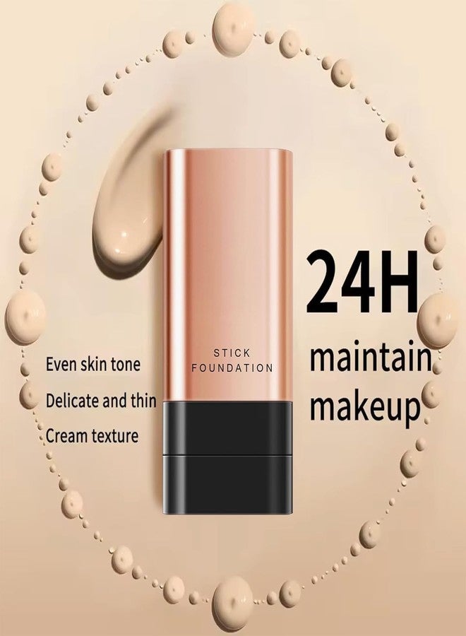 RAIYARAJ 2 in 1 Korean Anti-Wrinkle Foundation Stick with Brush | Flawless Eraser Double Head Face Makeup, Waterproof Traceless Long Lasting Repair Foundation | For Smooth Natural Finish - Image 3