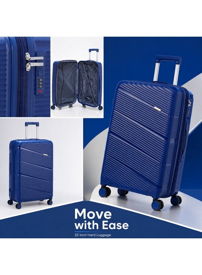 Hard Shell Travel Suitcase 25 Inch Trolley Luggage with Smooth Rolling Wheels, Spacious Packing Space, Comfortable Carry Handle for Travel and Vacations - Image 1