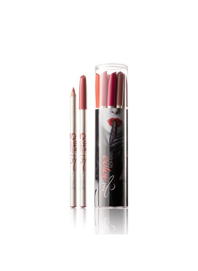 Me Now Hd Bold Fashion Lipliner,Waterproof,Smudgeproof, Pack Of 12, Lip Outliners  - Image 1