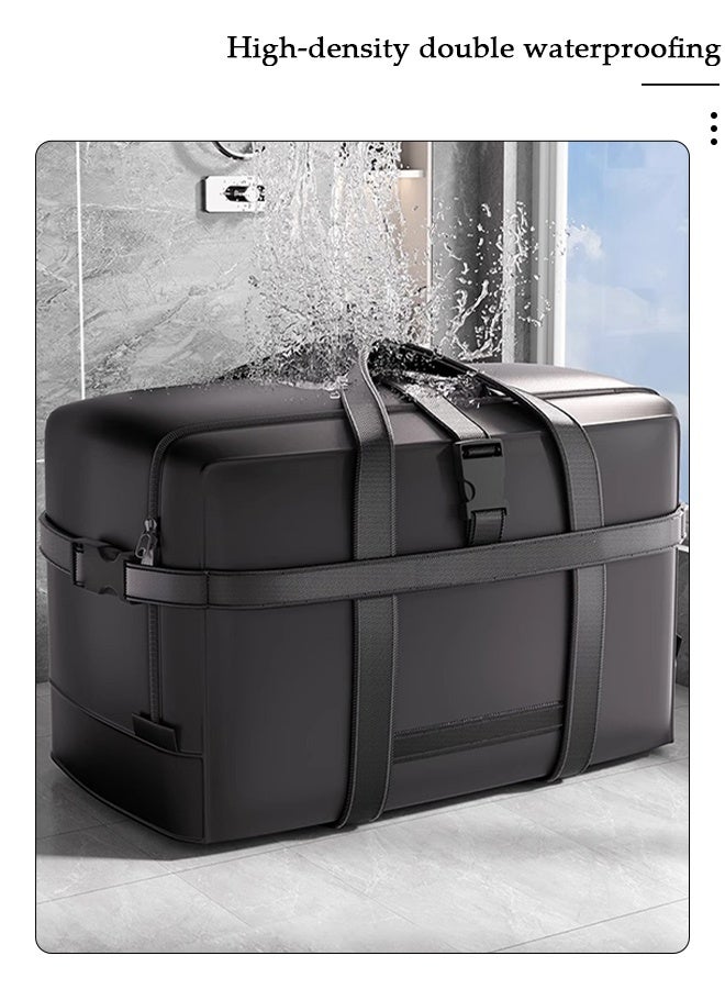 DUNISO Heavy-Duty Storage Bags With Zippers, Extra Large Durable Clothes Blanket Organizer Totes For Moving, Waterproof Laundry Bags With Reinforced Handles, Space-Saving Foldable Storage Pouch For Home, Travel, Dorm - Image 5