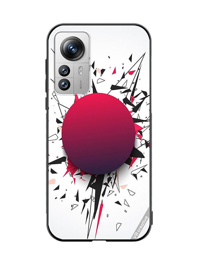 VR CREATIVE غطاء حماية لهاتف Xiaomi 12 Pro بتصميم تجريدي متعدد الألوان - Image 1