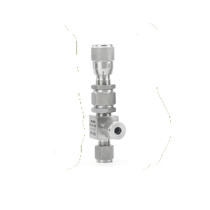 Stainless Steel 304 Needle Valve 1 4 Inch Micro Flow Regulating Metering Controller Normal Elbow 90 Degree - Image 1