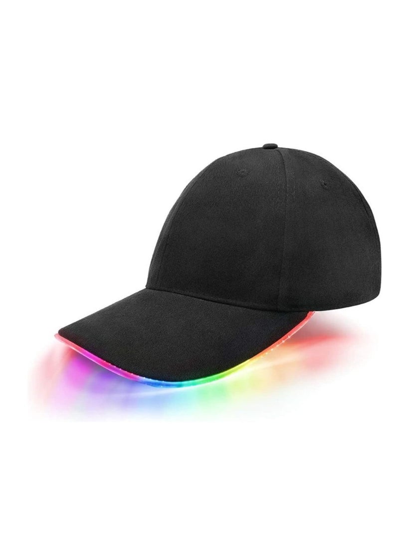 LED hat luminous baseball cap flashing party hat festival club stage hip hop performance accessories - Image 1