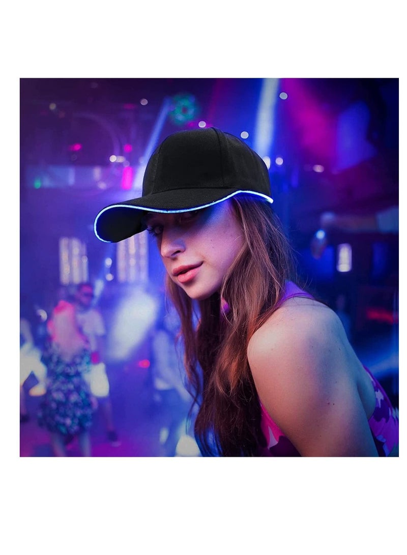 LED hat luminous baseball cap flashing party hat festival club stage hip hop performance accessories - Image 2