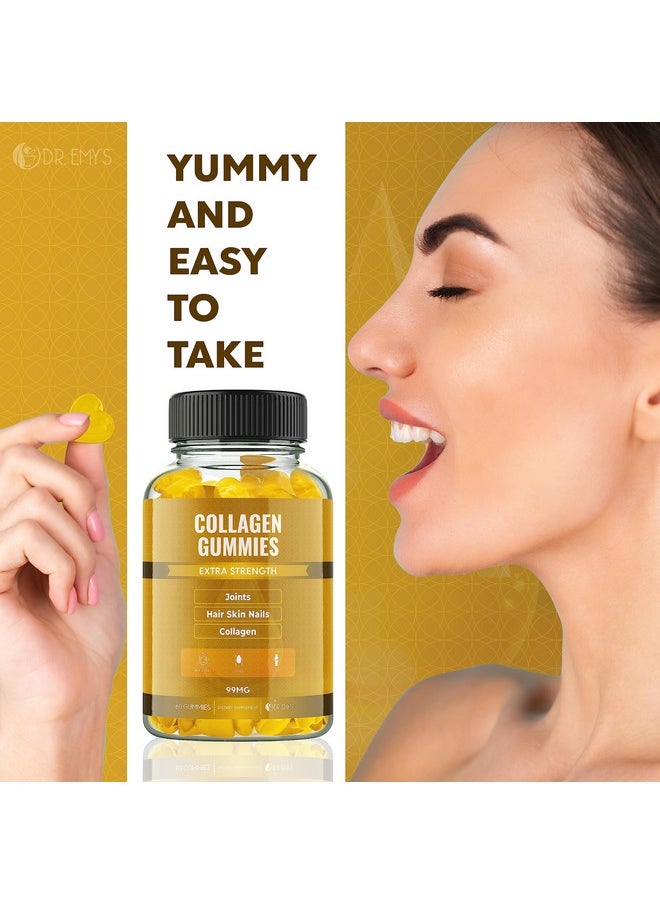 DR. EMY'S - Collagen Gummies Gummy Vitamin For Women & Men Hair Skin Nails Joint Supplement. Anti Aging Collagen Gummy Supplements. Strengthen Hair Skin And Nails. Gelatin Free. 120 Ct Each. (2) - Image 1