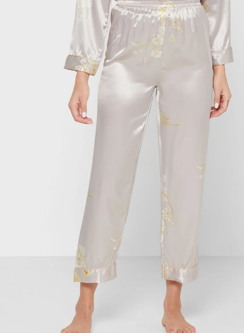 ELLA Satin Print Pyjama Set