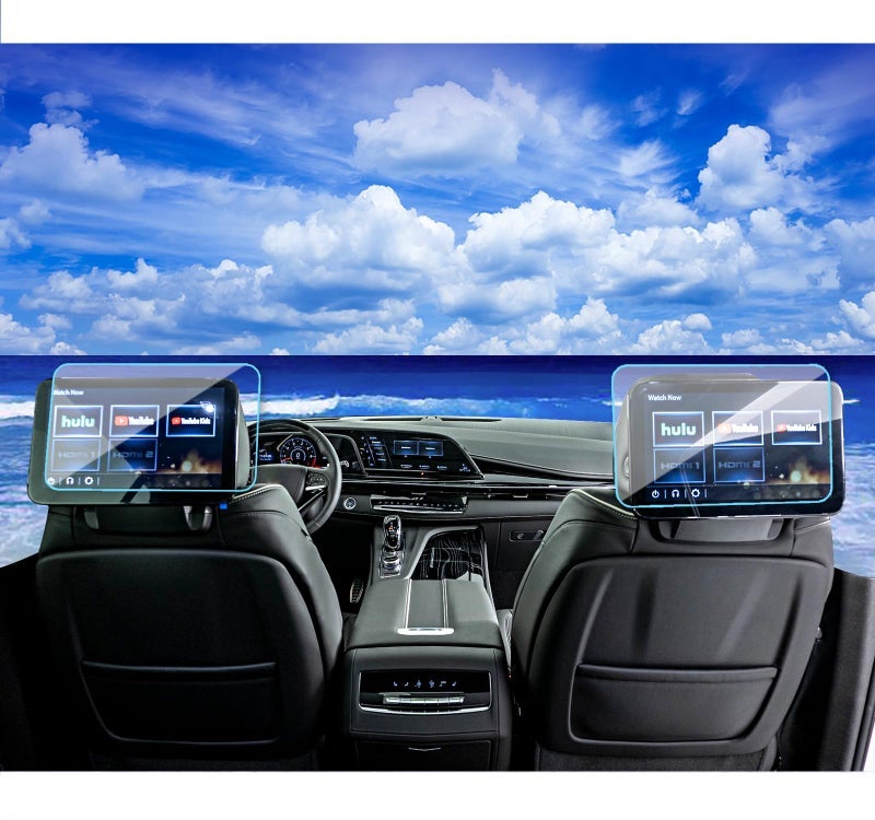 XXCIWP 2Pack for 2024 2025 Escalade Screen Protector 2021 2022 2023 2024 Cadillac Escalade/Escalade-V Accessories Rear Seat TV Dual 12.6-inch Soft Screen Protector 2024 Cadillac Escalade