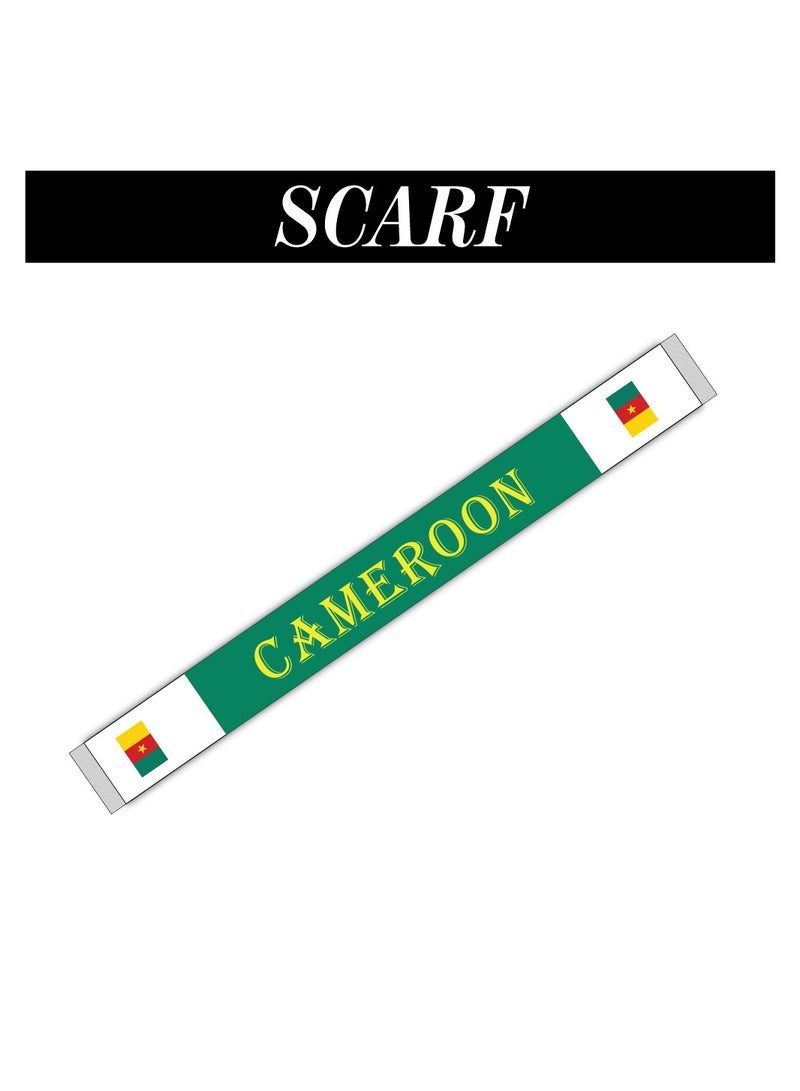 Cameroon Sports Combo Pack - Gifts for Sports Fan - Cap - Scarf - Flag - Flag Pin - Drawstring Bag - Image 2