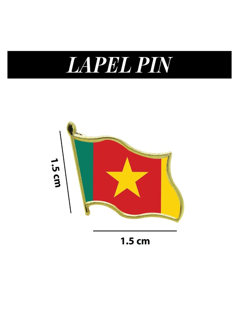 Cameroon Sports Combo Pack - Gifts for Sports Fan - Cap - Scarf - Flag - Flag Pin - Drawstring Bag - Image 5