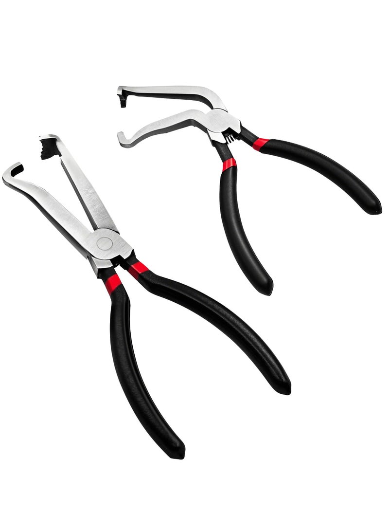 Generic Electrical Disconnect Pliers, Electrical Connector Pliers for Cars(1*Straight&1 * 60°Bend), Fuel Line Tools with Anti-Slip Grip, Fuel Line Disconnect Tool Set for Air Flow Sensors Fuel Injectors  - Image 1