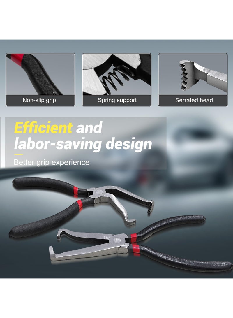 Generic Electrical Disconnect Pliers, Electrical Connector Pliers for Cars(1*Straight&1 * 60°Bend), Fuel Line Tools with Anti-Slip Grip, Fuel Line Disconnect Tool Set for Air Flow Sensors Fuel Injectors  - Image 4