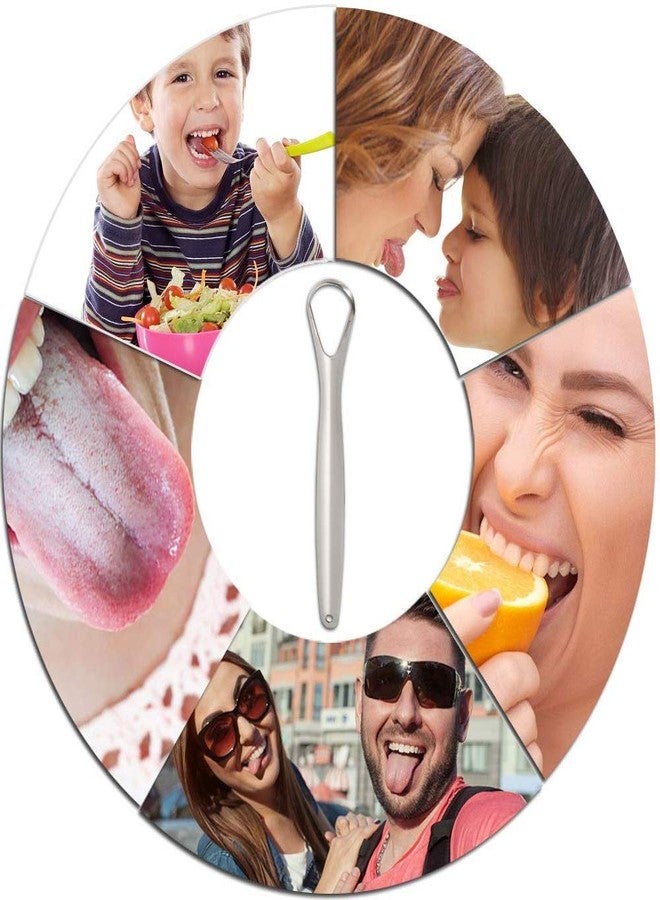 YIBIDINAY Tongue Scraper Cleaner for Adults Surgical Grade Stainless Steel Metal Tongue Brush Dental Kit Professional Eliminate Bad Breath With Non-synthetic Grip (1 Pack, Silver - Image 3