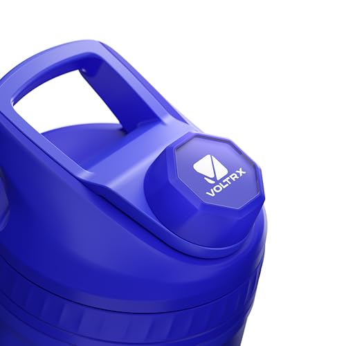 VOLTRX ChillMix Shaker Bottle Insulated Stainless Steel USB C Rechargeable Electric Protein Shake Mixer Shaker Cups for Protein Shakes and Meal Replacement Electric Blue 16 oz - Image 3