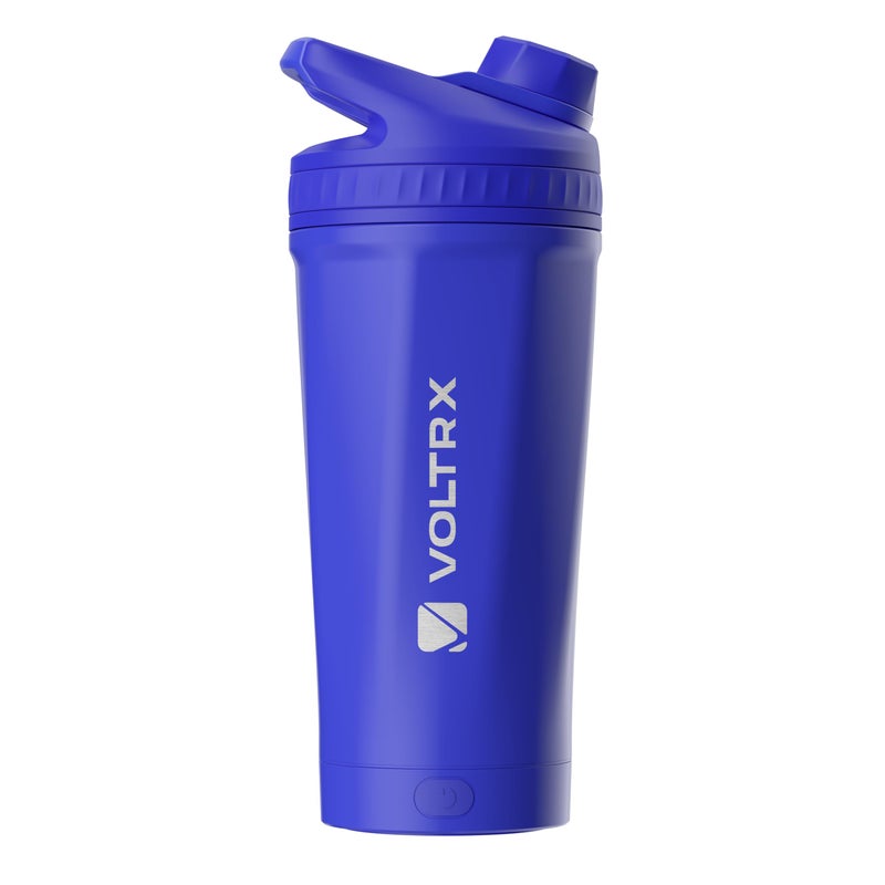 VOLTRX ChillMix Shaker Bottle Insulated Stainless Steel USB C Rechargeable Electric Protein Shake Mixer Shaker Cups for Protein Shakes and Meal Replacement Electric Blue 16 oz - Image 2