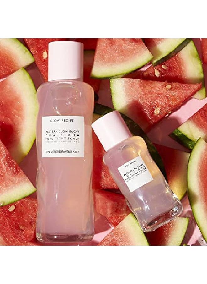 GLOW RECIPE - Mini Watermelon Glow Bha + Pha Poretight Facial Toner Mild Exfoliating Toner With Hyaluronic Acid Cactus Water Soothing Cucumber + Tea Tea Extract Travelsize (40Ml) - Image 1