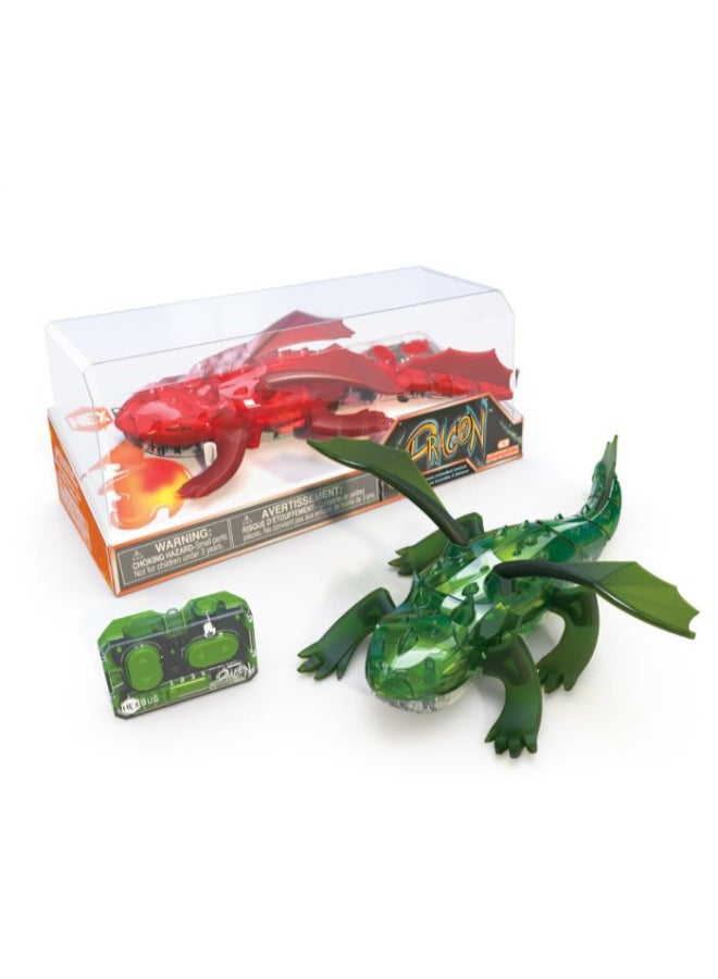Hex Bug HEXBUG Remote Control Dragon, Rechargeable Toy for Kids, Adjustable Robotic Dinosaur Figure, Red - Image 1
