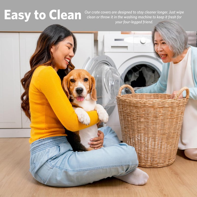 Personal & public compatible Dog Crate Cover, Privacy Dog Crate Cover Fits Dog Crates, Machine Wash & Dry User friendly optimized build - Image 5