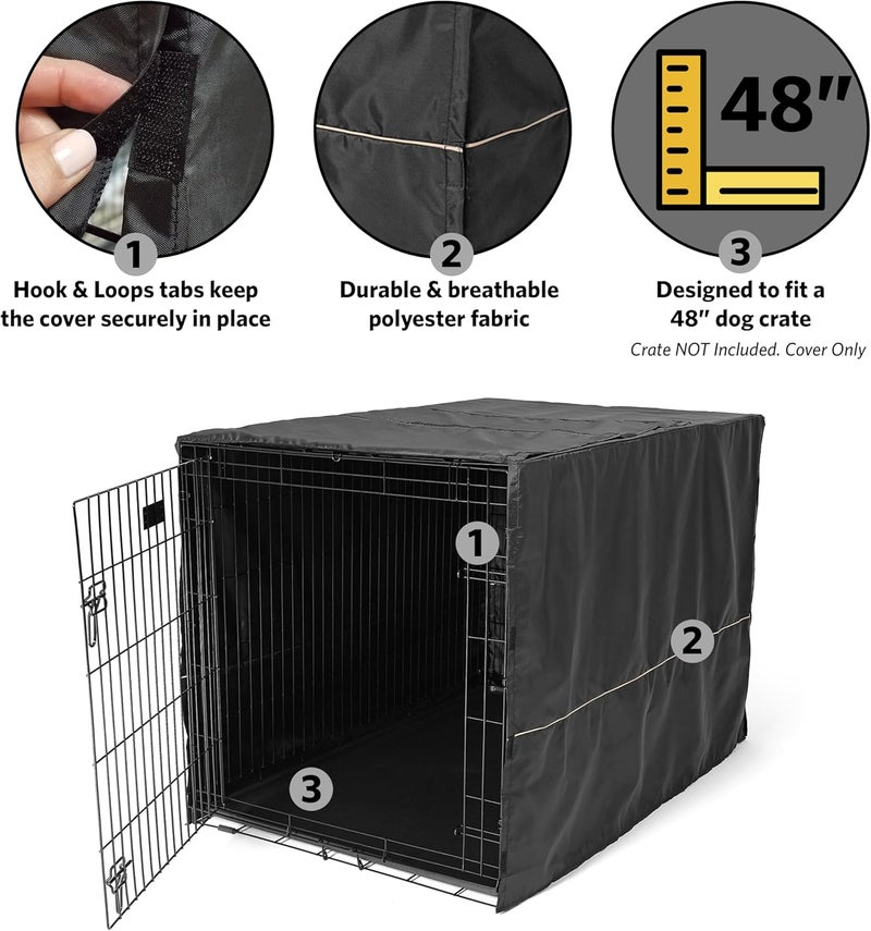 Personal & public compatible Dog Crate Cover, Privacy Dog Crate Cover Fits Dog Crates, Machine Wash & Dry User friendly optimized build - Image 4