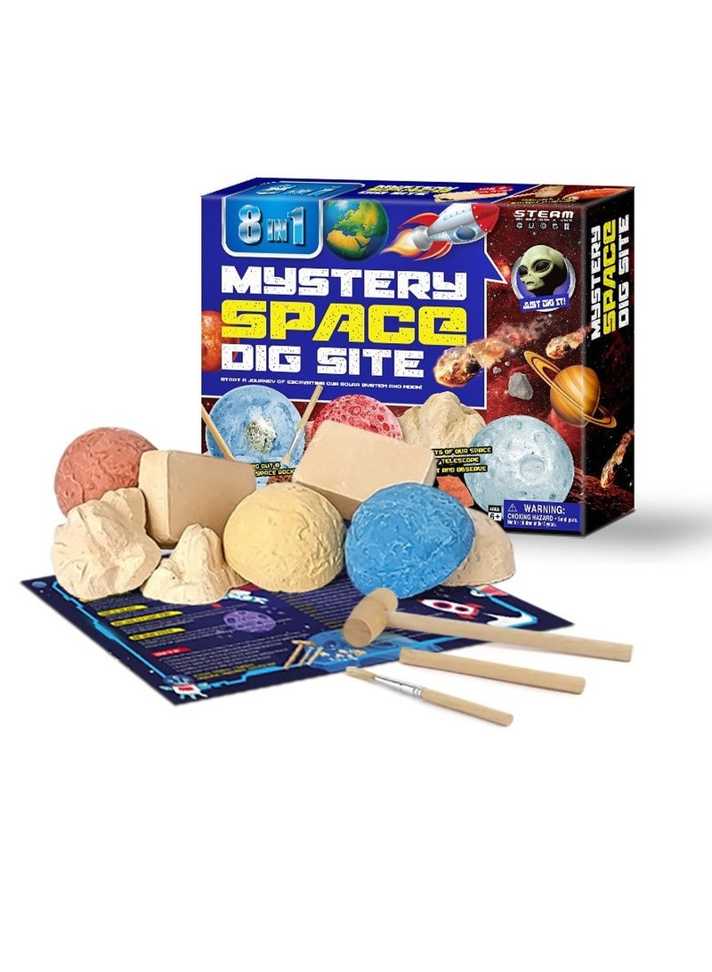 Eduman - Mystery Space Rocks Dig Site 8 in 1 - D3145G - Image 1