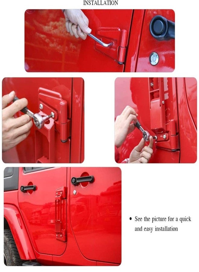 SGTB Door Hinge Step Compatible for Thar Set of 2 Red Car Accessories Thar - Image 3