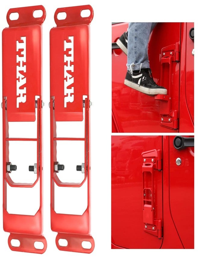 SGTB Door Hinge Step Compatible for Thar Set of 2 Red Car Accessories Thar - Image 1